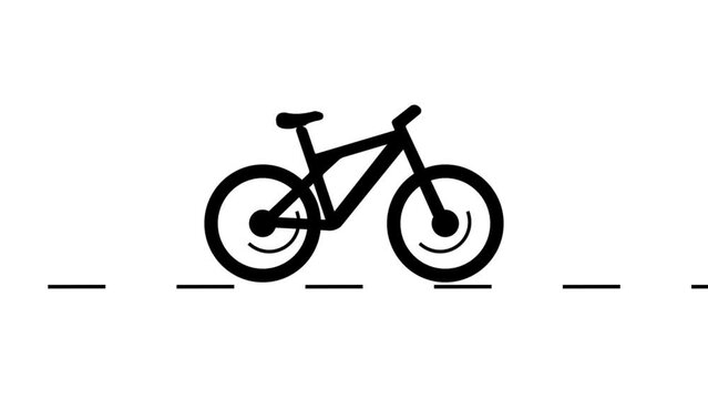 Flat style Bicycle icon animation. bicycle icon.