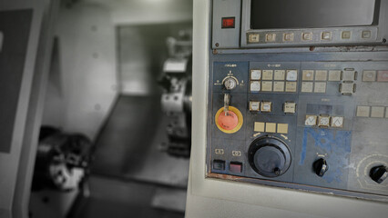control panel cnc lathe machine.