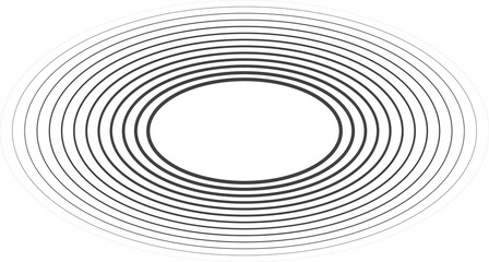 Oval halftone line with blending. Technology design element