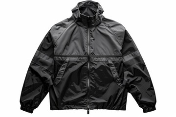 Black Waterproof Windbreaker Jacket