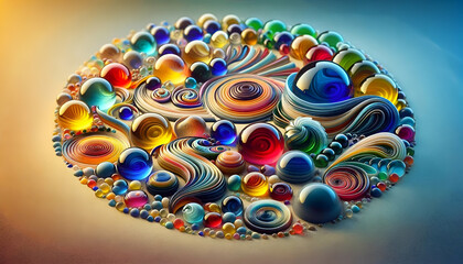 background with circles Ai-gen