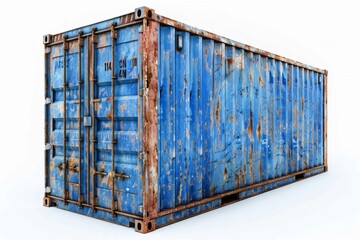 Blue Rusty Shipping Container