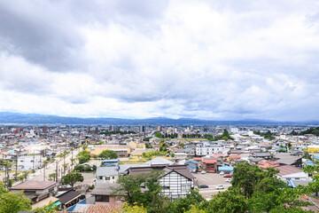 Panorama View from Iimori Mountain: Aizuwakamatsu’s Urban and Natural Harmony, Japan