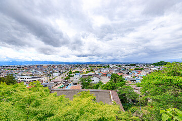 Panorama View from Iimori Mountain: Aizuwakamatsu’s Urban and Natural Harmony, Japan