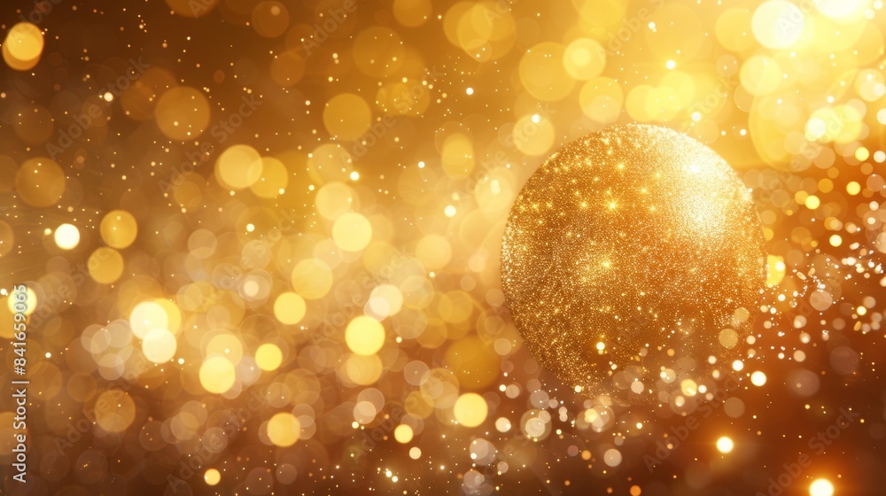 Poster gleaming disco ball with lights on radiant abstract backdrop for captivating visual effect