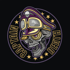 gothic sign with skull, grunge vintage design t shirts