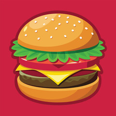 Burger vector art illustration