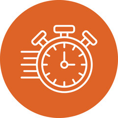 Stopwatch line circle icon