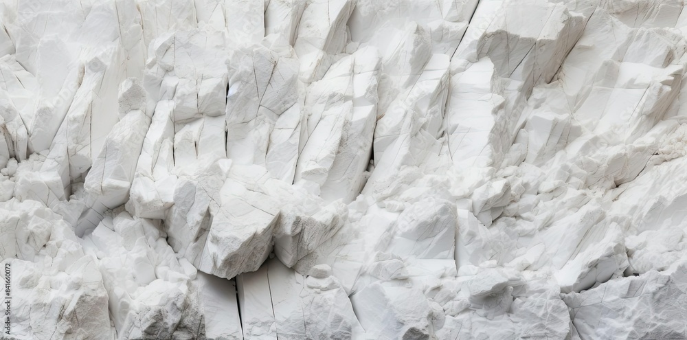 Poster white stone texture on a wall a row of white stones arranged in a row from left to right, with a sma