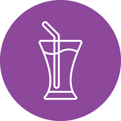 Fresh Juice line circle icon