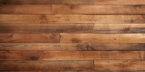 Fototapeta premium tiling wood texture on a wooden wall a row of wooden planks arranged in a row from left to right, with a wooden plank on the left and a wooden plank on the right