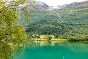Norway landscape on a cloudy summer day