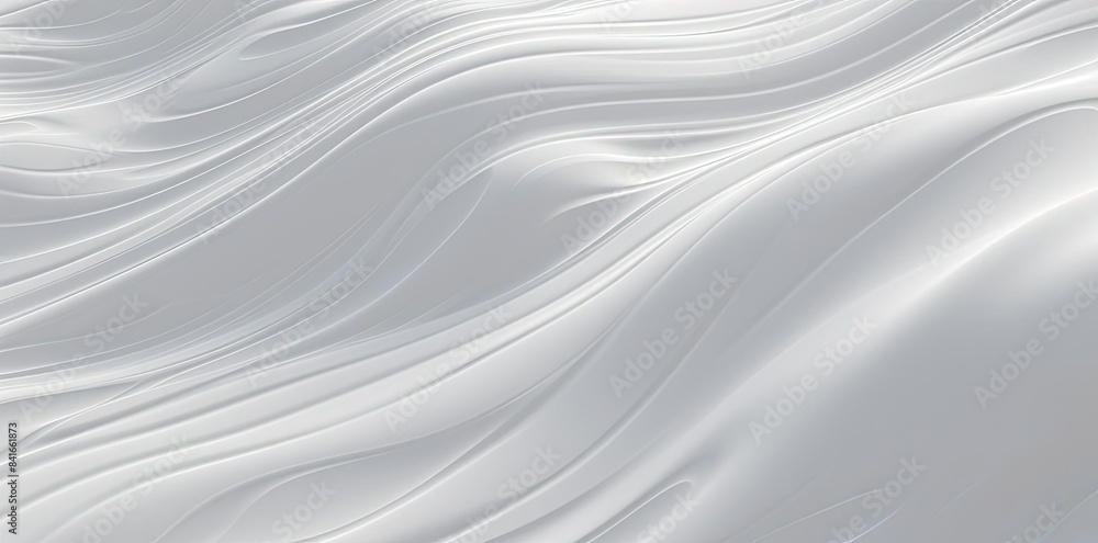 Poster smooth textures in the form of waves a collection of objects including a laptop, a cup of coffee, an