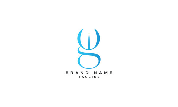 WSG, WGS, SWG, SGW, GSW, GWS, WG, GW, Abstract initial monogram letter alphabet logo design