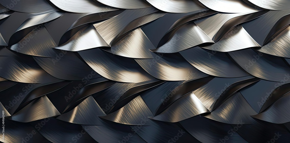 Poster shining metal texture as a background a row of metal bars arranged in a row from left to right, with