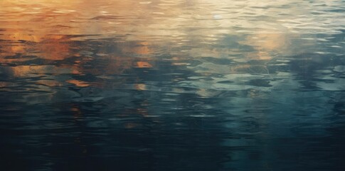reflection texture of a large body of water captured in a painting