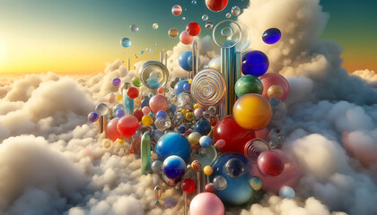 balloons in the sky Ai-gen