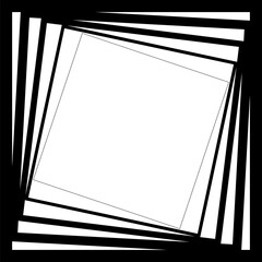 Square shape dynamic line spiral. Frame border gradient