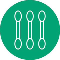 Cotton buds icon line circle icon