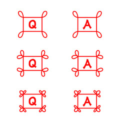 シンプルなQ&Aのフレームセット