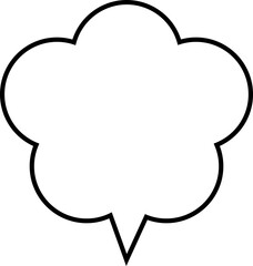 Speech bubble with different shapes. Message box for speaking, talking, thinking, describe and illustration