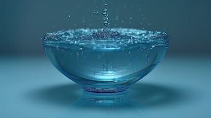 water pouring into glass