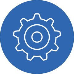 Settings line circle icon