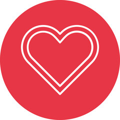 Heart line circle icon