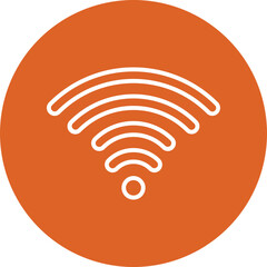 Wifi line circle icon