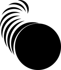 Circle black blend overlapping. Abstract geometric element design
