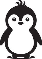 penguin art  vector silhouette illustration
