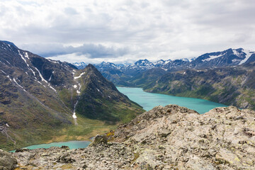 Obraz premium Norway Jotunheim park on a cloudy summer day.