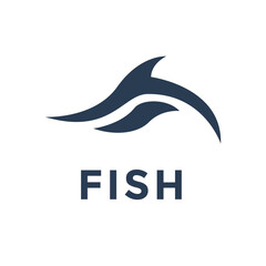 Fish logo template suitable for businesses and product names. This stylish logo design could be used for different purposes for a company,