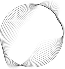 Circle blend line halftone liquid shape for frame, logo, symbol, icon