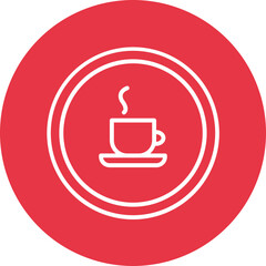 Rest area icon line circle icon