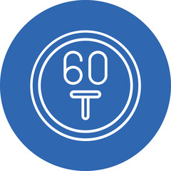 Weight icon line circle icon