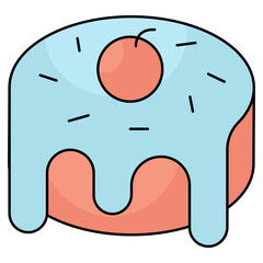 Creative design icon of cake