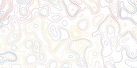 Topographic map patterns, topography line map. Vintage Detailed Contour Topographic Map Of Wild West Abstract Vector Background.