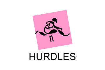 hurdles vector line icon. athletic sports logo, equipment sign. sport pictogram illustration