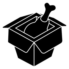 Premium design icon of drumstick box