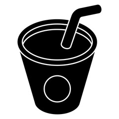 A colored design icon of softdrink