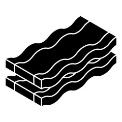 Modern design icon of bacon