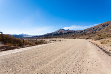 Bolivian dirt road view,Bolivia
