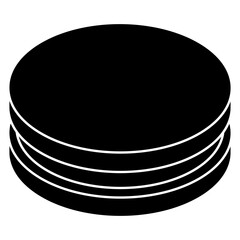 A flat design icon of biscuits 