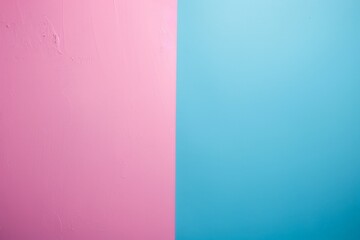 Fototapeta premium Calming pink and blue background with ample copy space, perfect for graphic projects or presentations. Solid painted wall texture adds depth