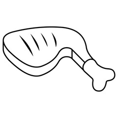 Premium design icon of chicken leg