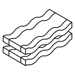 Modern design icon of bacon