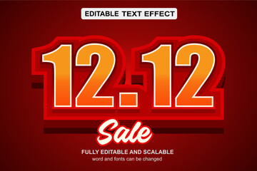 12.12 SALE EDITABLE TEXT EFFECT VECTOR FILE