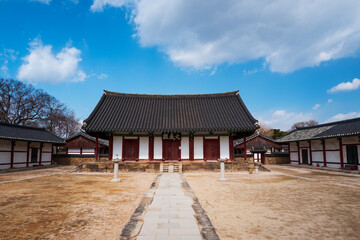 Gyeongju hyanggyo Confucian School courtyard and hall, Joseon Dinasty, Gyeongju, South Korea.