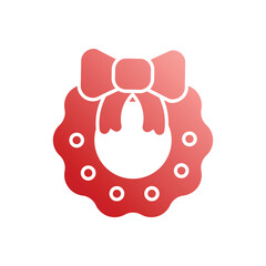 Christmas Wreath vector icon